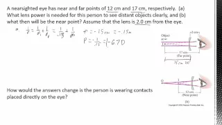 7.12b - Optics - Human Eye, Corrective Lenses Calculations