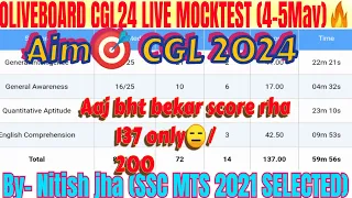 Oliveboard CGL24 Live mocktest (4-5 may) 🔥🔥 #ssccgl #ssc #ssccgl2024 #viral #sscgd #oliveboard