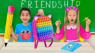 School Backpack Story About Importance of Friendship & Studying