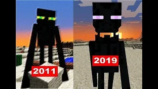 evolution of Enderman in minecraft (2011 - 2019)