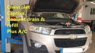 Chevrolet Captiva drain refill coolant, plus Aircon diagnosis