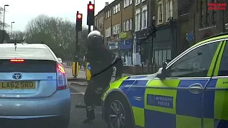 UK Police Drive Into Moped Thief