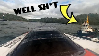 12s POWER P1 DRAGON HOBBY RC BOAT - Test Run Didn't Go As Planned - Tug Boat Rescue