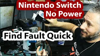 Nintendo Switch Quick Troubleshooting and Repair - No Power Not Charging Short Circuit