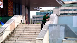 Vincent Milou Switch Nose Grind from Adieu (Raw footage alternate angle)