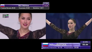 Alina Zagitova SP at GP France vs NHK Trophy 2019 | Алина Загитова Короткая программа Гран-При 2019