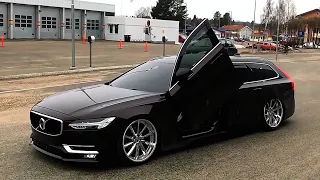 Volvo V90 with Lambo doors and Air suspension. Volvo tuning