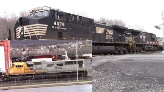 Railfaning on the Pittsburg line in Altoona pa NS 1801 yellow butter bonnet and more this weekend