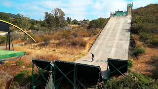 Skating Bob Burnquist's Mega Ramp (SWITCH BIGSPIN!?)