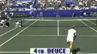 Edberg vs Lendl behind the back shot