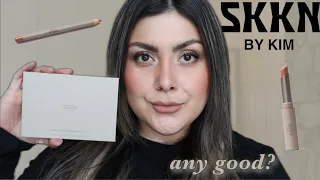 NEW SKKN by Kim Makeup | everyone is hating on this, am I? 🤔