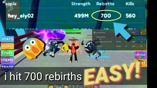EASY 700 REBIRTHS GLITCHED 100% Working | Roblox | Muscle Legends