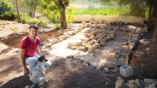 Making Stone Foundation for Off-Grid Log Cabin