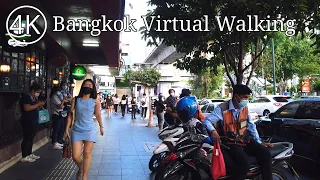 [4K] Walk from BTS Skytrain Asok to Phrom Phong in Bangkok, Thailand
