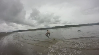 Skimboarding 50kmph behind a quadbike! Port Waikato NZ