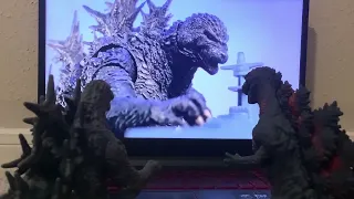 Minus Goji and Shin Goji react to GODZILLA MINUS ONE vs SHIN GODZILLA an epic battle stop motion