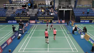 Match point - Makkasasithorn / Sudjaipraparat vs Oupthong / Korepap - XD, Final – Estonian Intl. 202