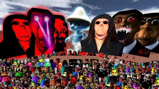 JERMA NIGHTMARE AND Smurf Cat ROSALIA VS OBUNGA BIG BOSS Too Much Ultimate Nextbots Garry's Mod pt5