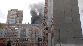 Пожар в жилом доме ул  Шахтеров в Красноярске 21 09 2014