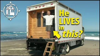 His secret beach house is inside a box truck!?