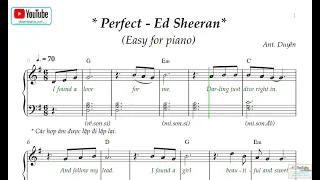 Perfect by Ed Sheerand - sheet easy free