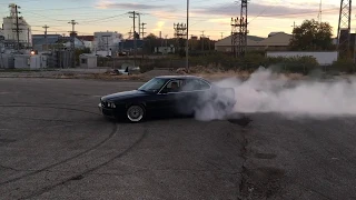 Supercharged '95 BMW 540i 6-Speed E34 Burnout & Ripping Donuts, Skids and Slaying Tires