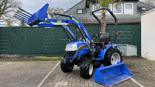 Iseki TM3185 Kleintraktor, Straßenzulassung, Breitreifen, Cochet Frontlader, Mistgabel, Transportbox