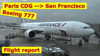 Paris CDG → San Francisco - Boeing 777 Air France - Flight report