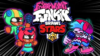 Leon vs Boyfriend! Funky night friday mod Brawl StarS!