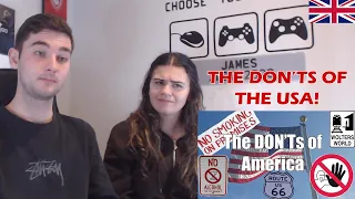 British Couple Reacts to The DON'Ts of Visiting The USA