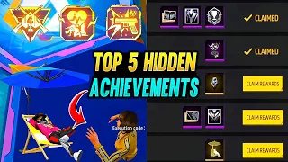 Top 5 Hidden Achievements Free Fire | How To Find and Compalete Hidden Achievements For Free Emote