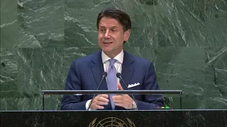 Italian Prime Minister Giuseppe Conte addresses UN General Assembly (24 Sep. 19)