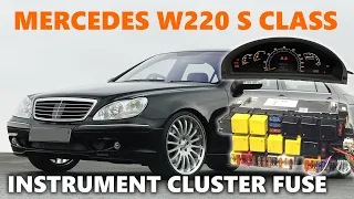 HOW TO REPLACE MERCEDES W220 INSTRUMENT CLUSTER FUSE S430, S500, S600 #instrumentcluster #fuse