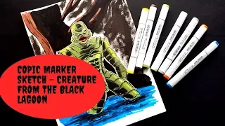 Copic Marker sketch- Creature from the Black Lagoon