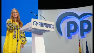 Lisa Yasko emotional address on the war in Ukraine at Spain People's Party Congress
