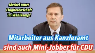 Merkels Kanzleramt schickt eigene Leute als "Mini-Jobber" zur CDU für den Wahlkampf