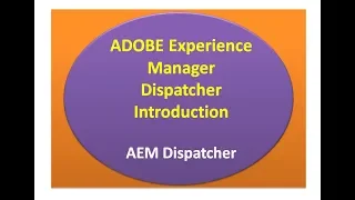 AEM Dispatcher | Adobe experience manager Dispatcher