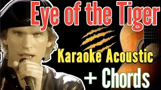 Survivor - Eye Of The Tiger (Slow Version Acoustic Karaoke and Easy Chords)#karaoke #chords #lyrics