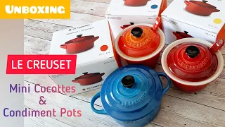 Unboxing LE CREUSET Mini Cocottes and Condiment Pots w/ Spoon | Stonewares | Ceramics | Ep 41