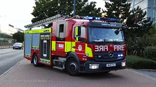 Heathrow Fire Engine - Airport Emergency Vehicles Responding with LIGHTS + SIRENS
