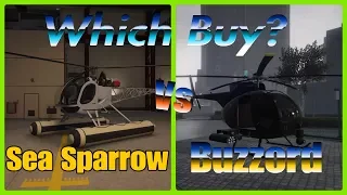 Gta 5 Online : Sea sparrow  Vs  Buzzard  3 major  differences must watch!