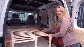 Making Furniture for our Tiny Camper⎮VW Caddy Van Conversion