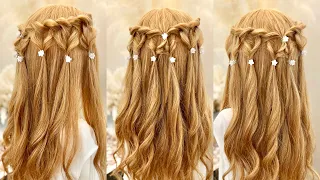 Unique Waterfall Braid Hairstyle| Hairstyle for long Hair | Hairstyle girl Waterfall |Hairstyle 2024