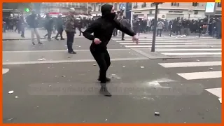 Protesters face off with police in France