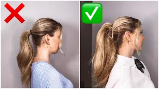 ЛАЙФХАК ДЛЯ ДЕВУШЕК: ОБЪЁМНЫЙ ХВОСТИК С КРАБИКОМ 👍🏻 Hair hack: claw clip voluminous ponytail
