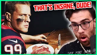 Two Non-Athletes Try J.J. Watt's 9,000 Calorie Diet | Hasanabi Reacts to The Fumble