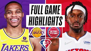 Game Recap: Lakers 121, Pistons 116