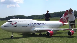 STUNNING!! CONCORDS AND BOEING 747-400 RC AIRLINER FLIGHT COMBO