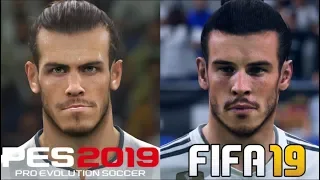 FIFA 19 vs PES 2019 Player Faces Comparison Real Madrid (Xbox One, PS4, PC)