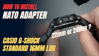 How To Install Resin NATO Strap Adapter for GShock 16mm Lug ( DW5600 GA100 etc )